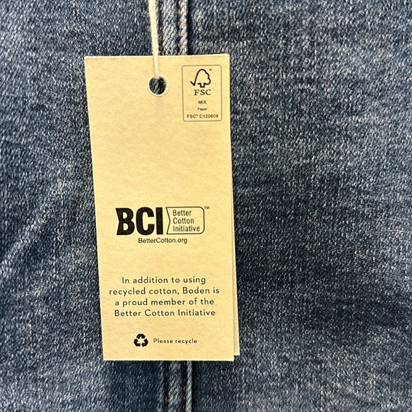 Boden Size 20/22 Zip Front Blue Jeans NWT - Picture 4 of 10